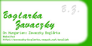 boglarka zavaczky business card